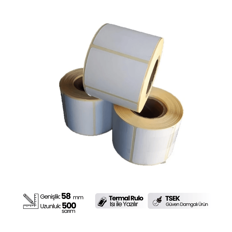 40x58mm Termal Etiket Terazi Etiketi 500 Sarım (58mmx40mm)
